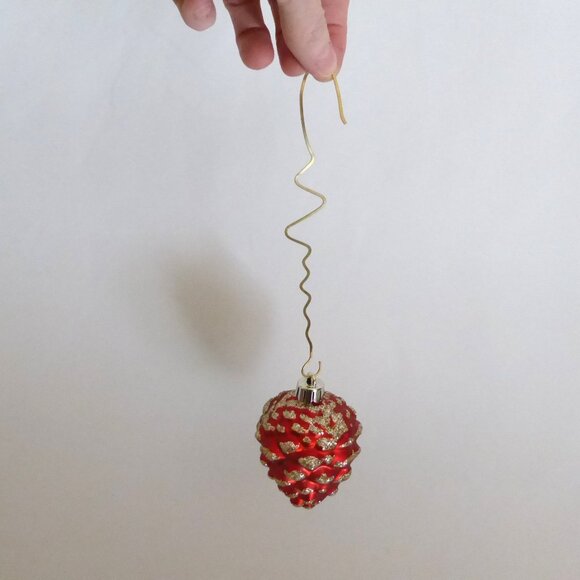 VINTAGE 6.25” SOLID BRASS CHRISTMAS TREE ORNAMENT HANGER LOT OF 12 - Picture 6 of 7